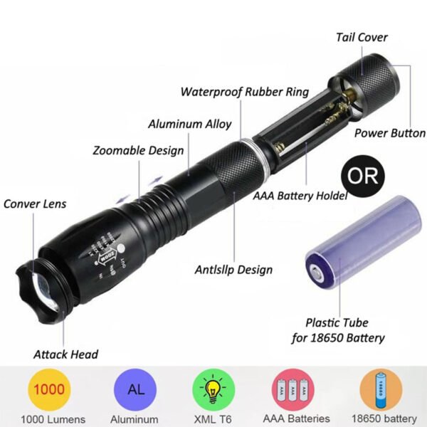 Linterna de 4,5V y 2200 mAh